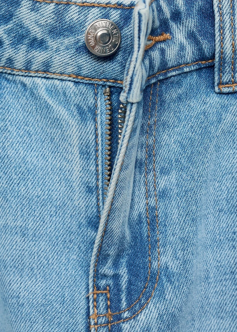 Tie-dye straight jeans