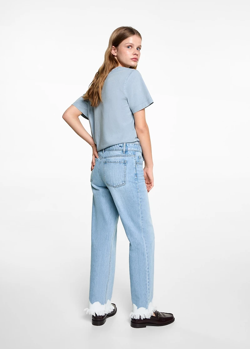 Tie-dye straight jeans