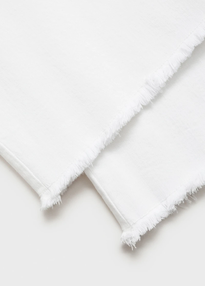 Wideleg low frayed hem jeans