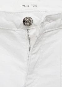 Wideleg low frayed hem jeans