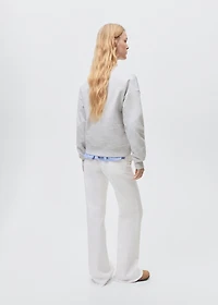 Wideleg low frayed hem jeans