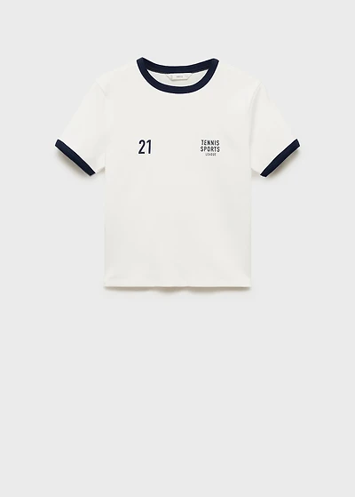 Cropped cotton T-shirt