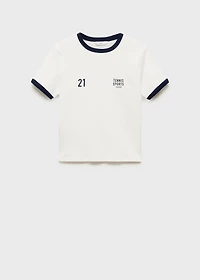 Cropped cotton T-shirt