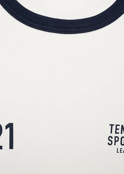 Cropped cotton T-shirt