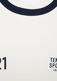 Cropped cotton T-shirt