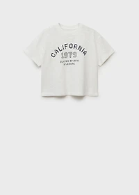 Message crop T-shirt