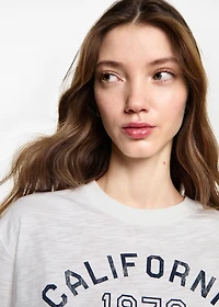 Message crop T-shirt