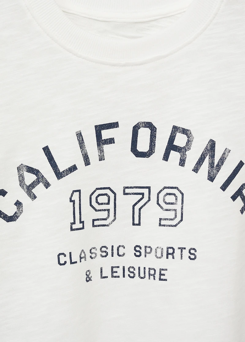 Message crop T-shirt