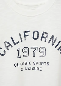 Message crop T-shirt