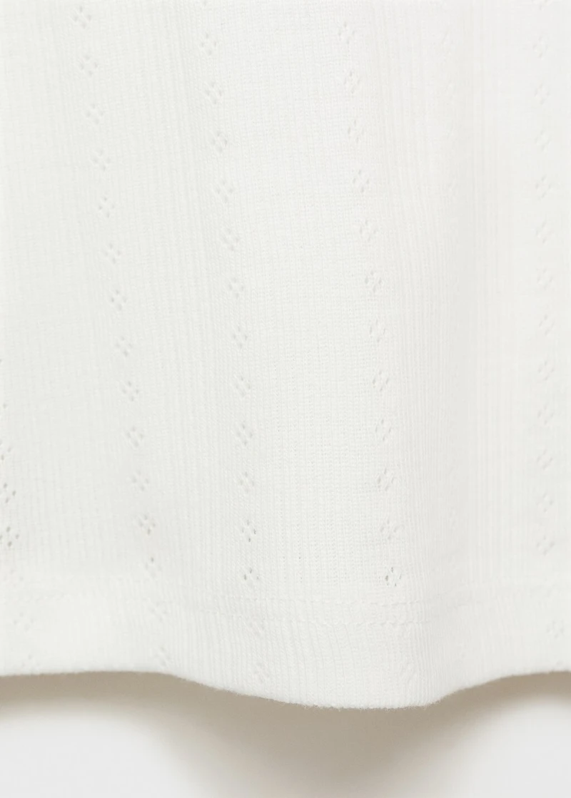 Cropped short-sleeved t-shirt