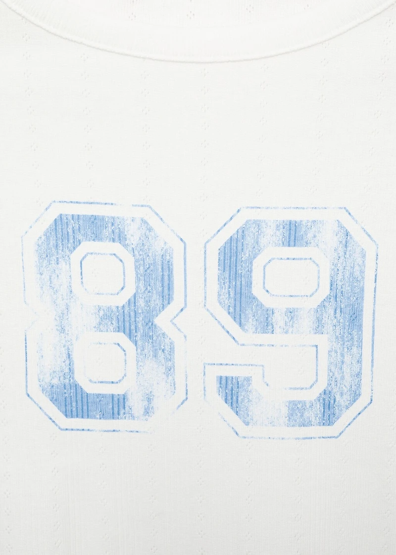 Cropped short-sleeved t-shirt