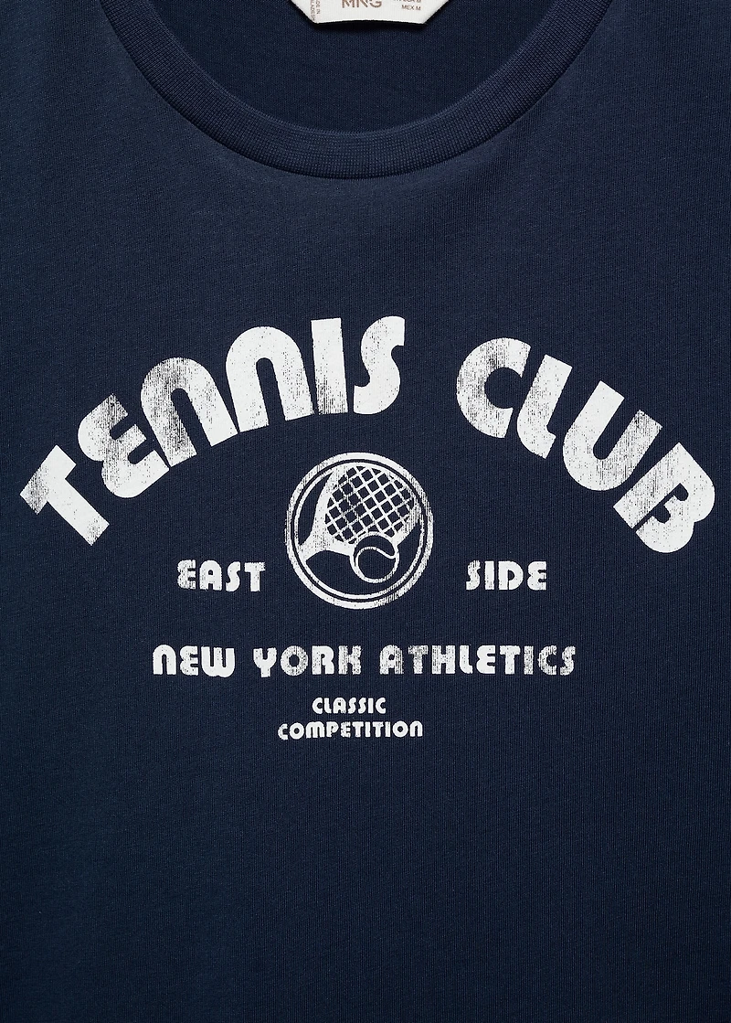 Short-sleeved t-shirt with message