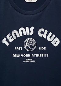 Short-sleeved t-shirt with message