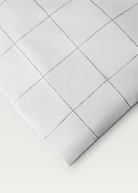 Cotton percale reversible striped duvet cover for / cm bed