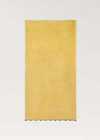 Children's bath towel with crochet trim