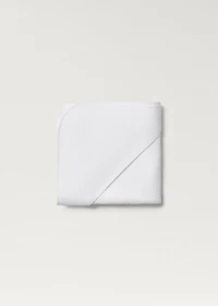 Children's bath poncho with embroidered hood