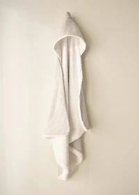 Two-tone striped children’s bath cape