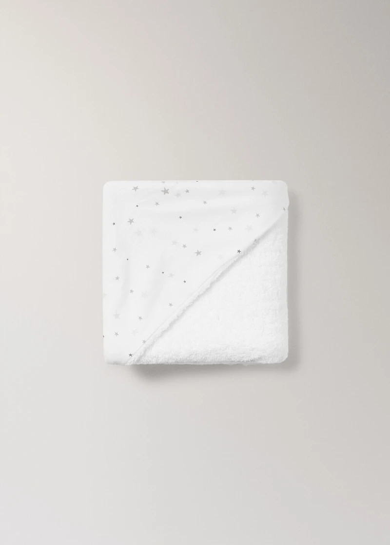 Children’s bath cape with star print