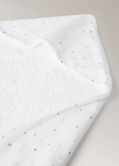 Children’s bath cape with star print