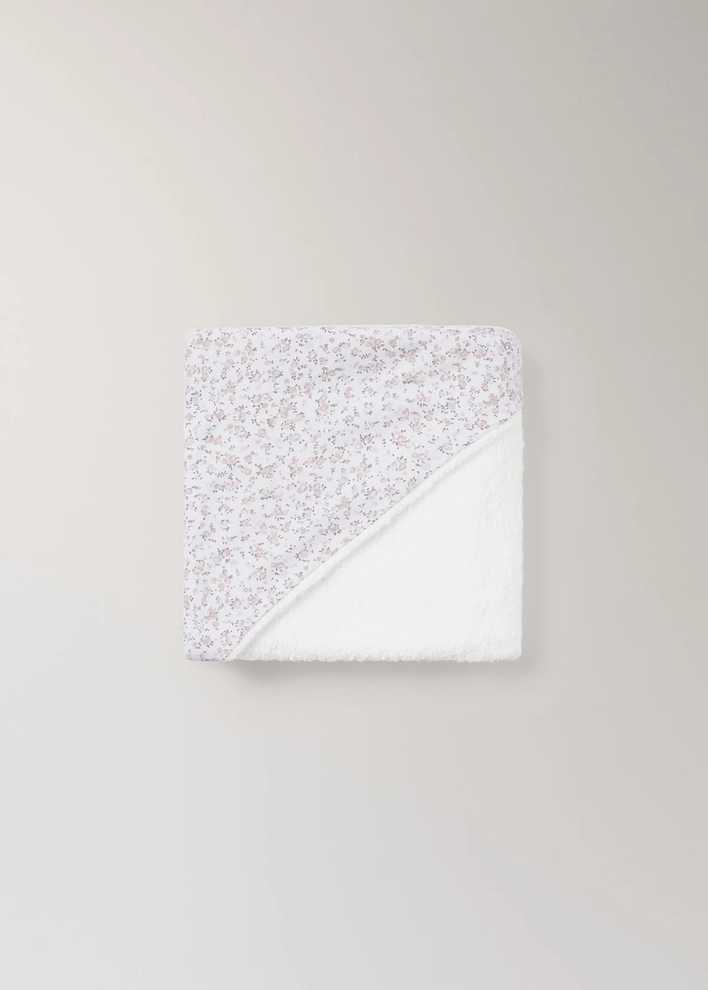 Children’s bath cape with mini-flower print