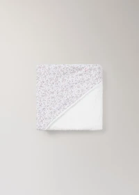 Children’s bath cape with mini-flower print