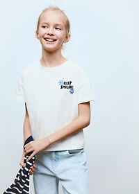 Cotton t-shirt with printed message