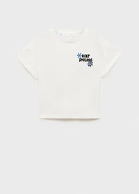 Cotton t-shirt with printed message
