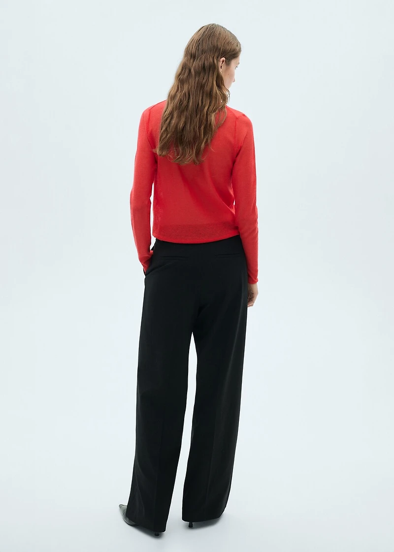 Semi-transparent turtleneck sweater