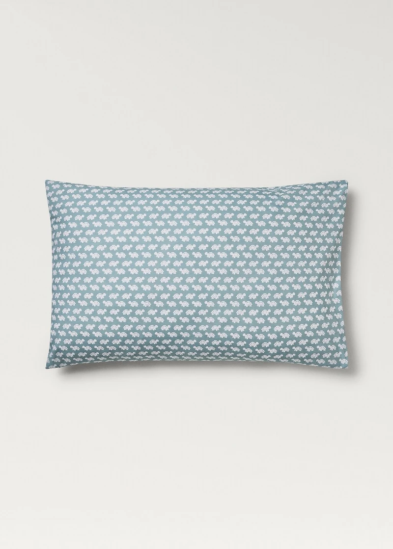 Cotton percale printed children's pillowcase 50x75 cm