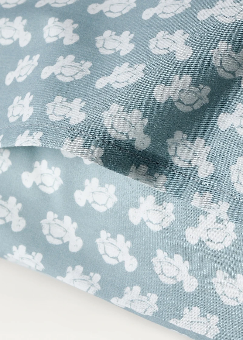 Cotton percale printed children's pillowcase 50x75 cm