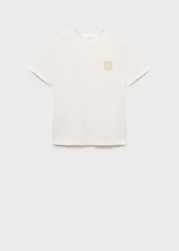 Printed cotton-blend t-shirt