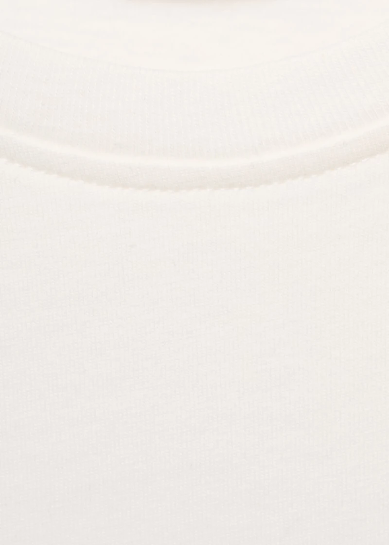 Printed cotton-blend t-shirt