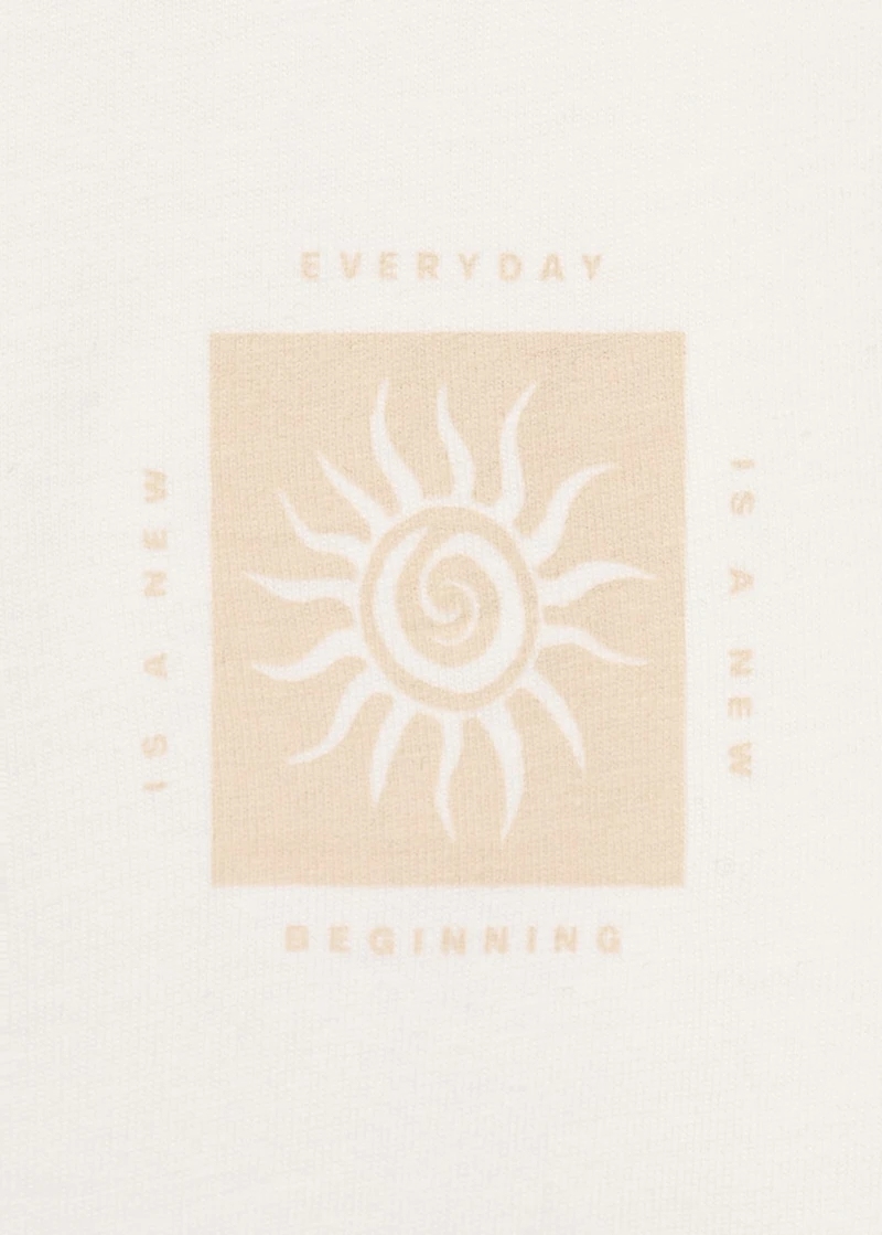 Printed cotton-blend t-shirt