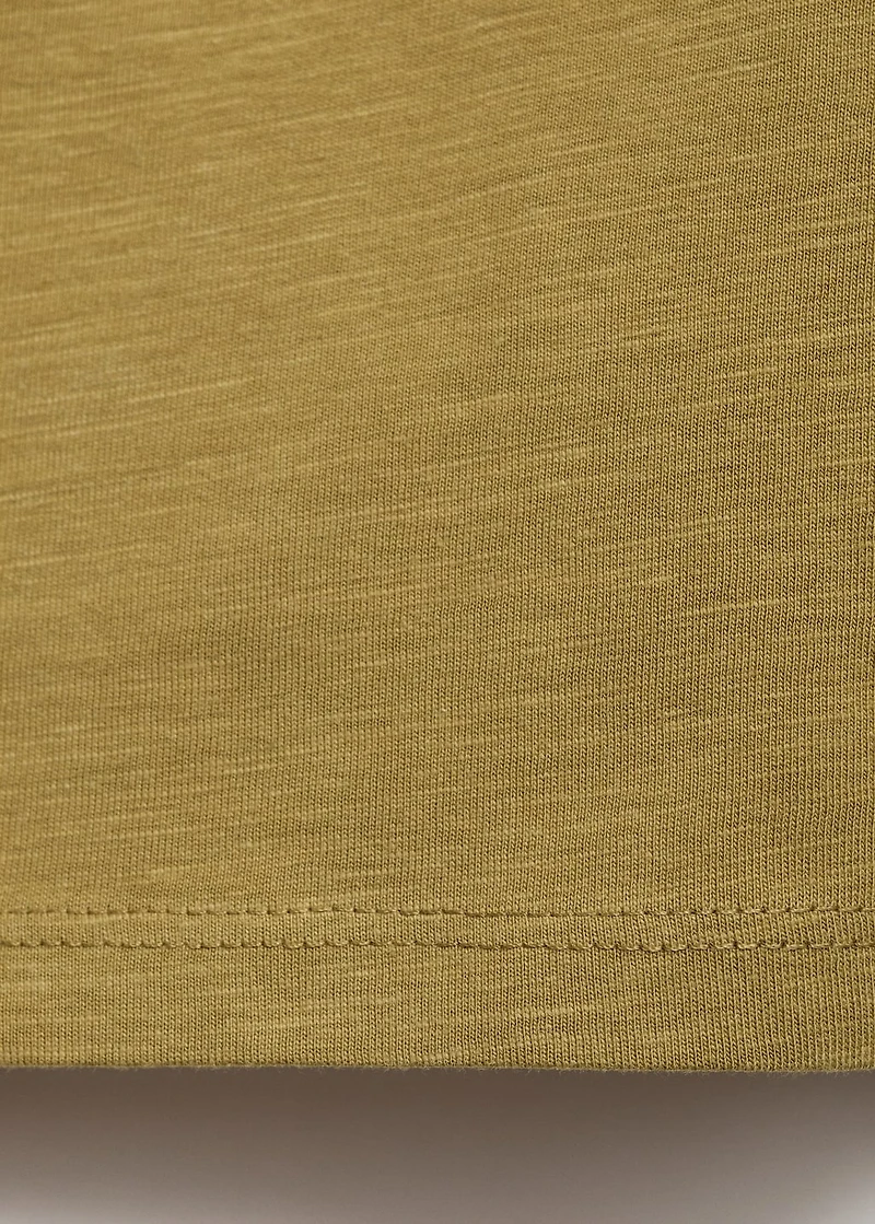 Embroidered cotton message t-shirt