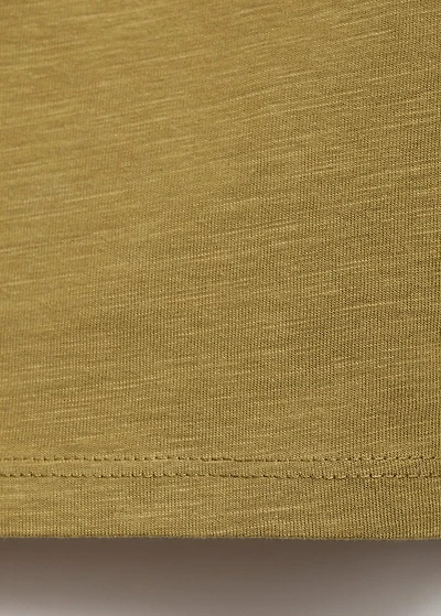 Embroidered cotton message t-shirt