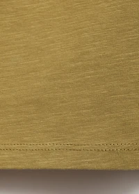 Embroidered cotton message t-shirt