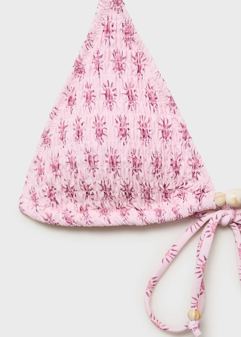 Pom-pom printed bikini