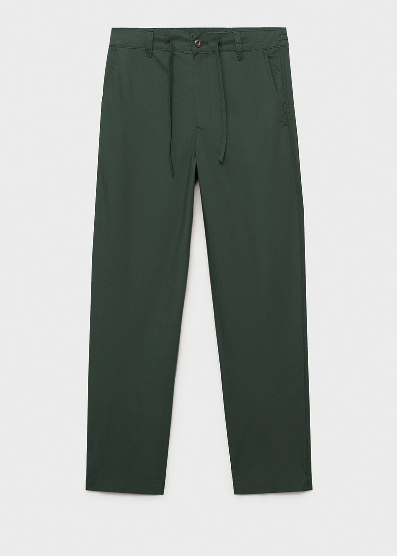 Poplin cotton pants