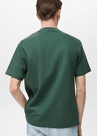 Regular-fit textured t-shirt