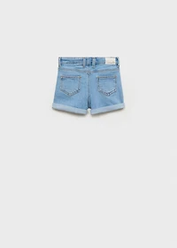 Denim turn-up shorts