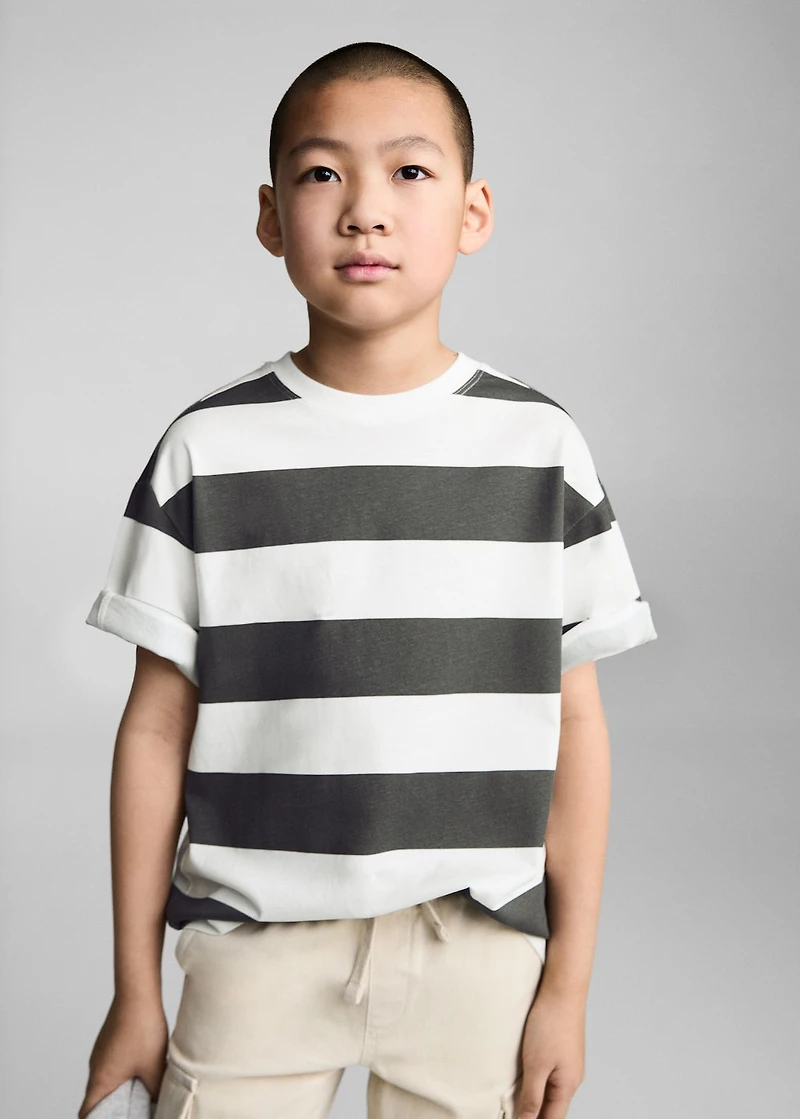 Striped cotton T-shirt