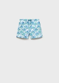 Palm trees print swimsuit trunks