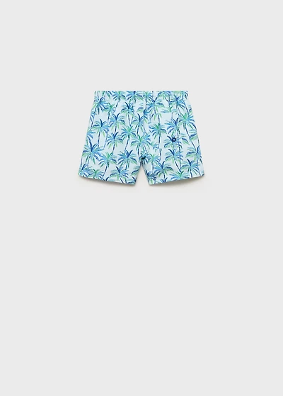Palm trees print swimsuit trunks