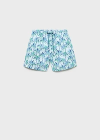 Palm trees print swimsuit trunks