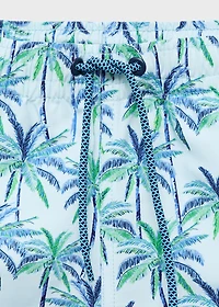 Palm trees print swimsuit trunks