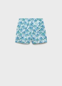 Palm trees print swimsuit trunks
