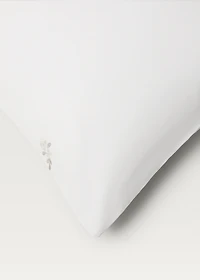 Cotton percale embroidered-flower children's duvet cover for 90 cm bed