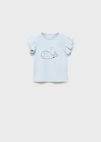 Ruffles embroidered  t-shirt