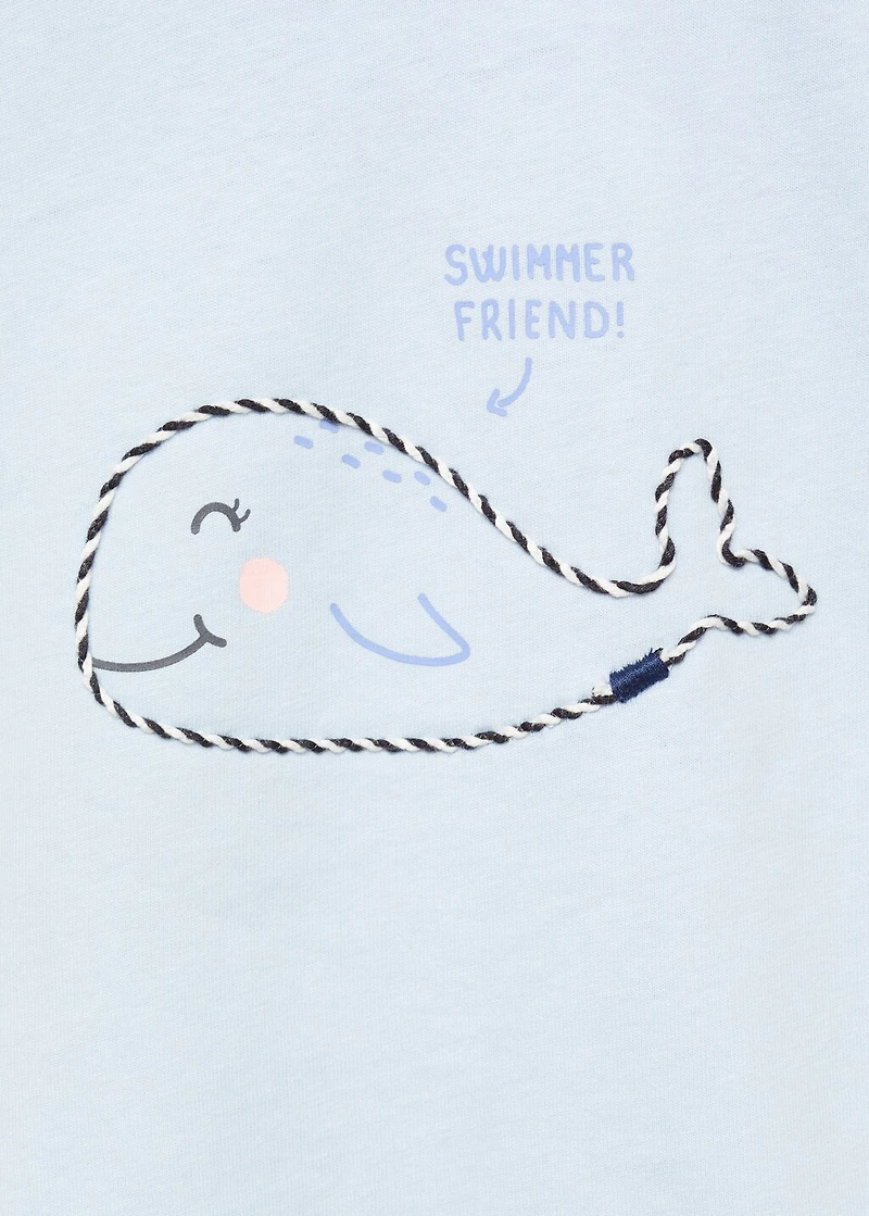 Ruffles embroidered t-shirt