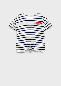 Snoopy striped t-shirt with knot detail